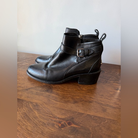 Coach Prudence Ankle Black Leather Boots Women’s Size 7.5 **piling inside - Picture 3 of 14
